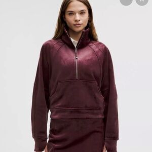 Plush Burgundy Half-Zip Pullover